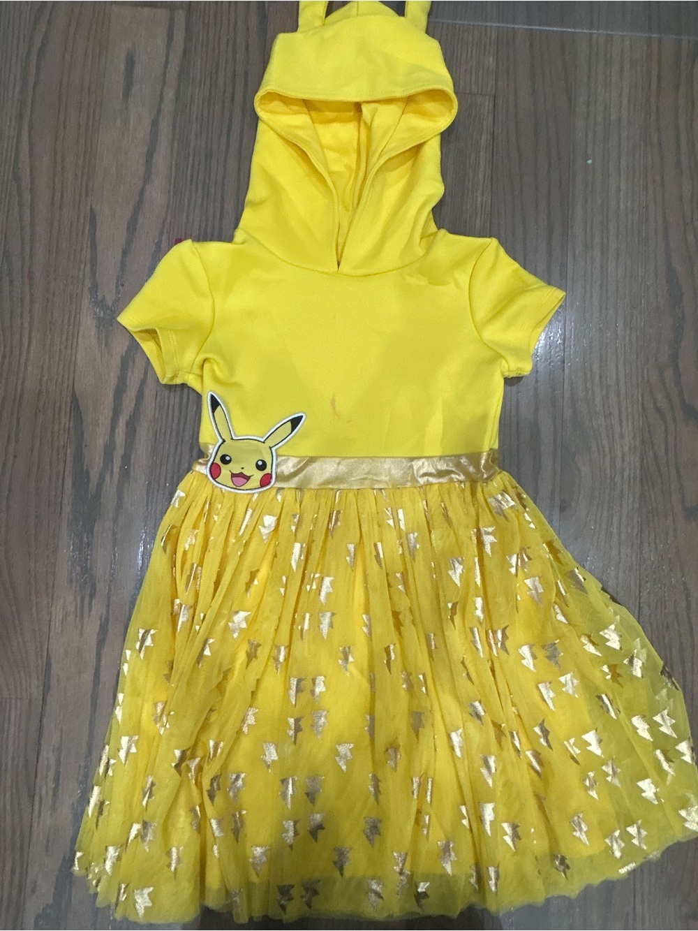 Girls Yellow Pokémon Pikachu Dress Size M (7/8) Good Condition